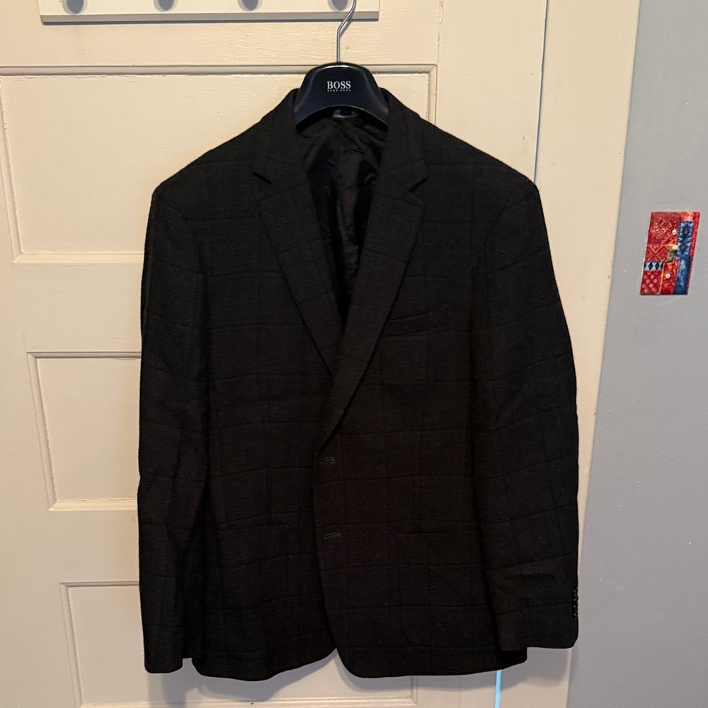 Banana republic Men's Dark Checkered Blazer